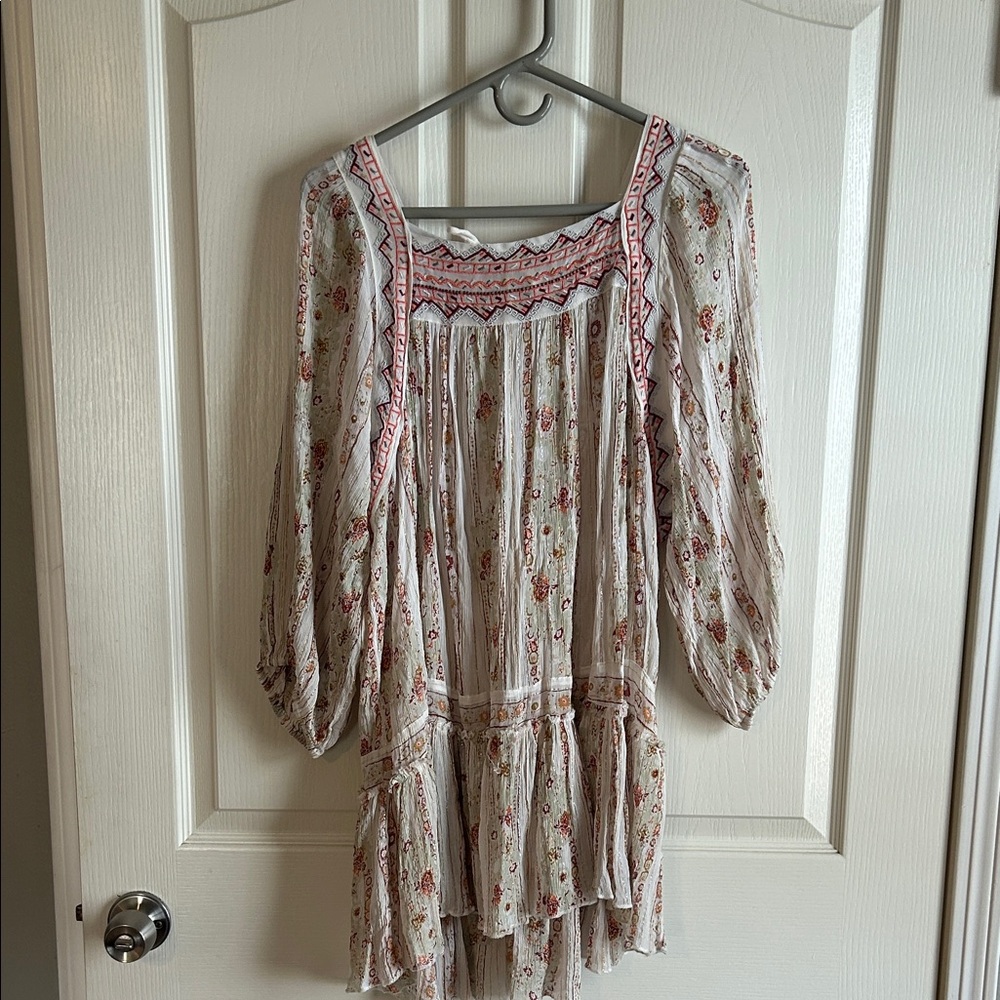 Floral Bohemian Tunic Top